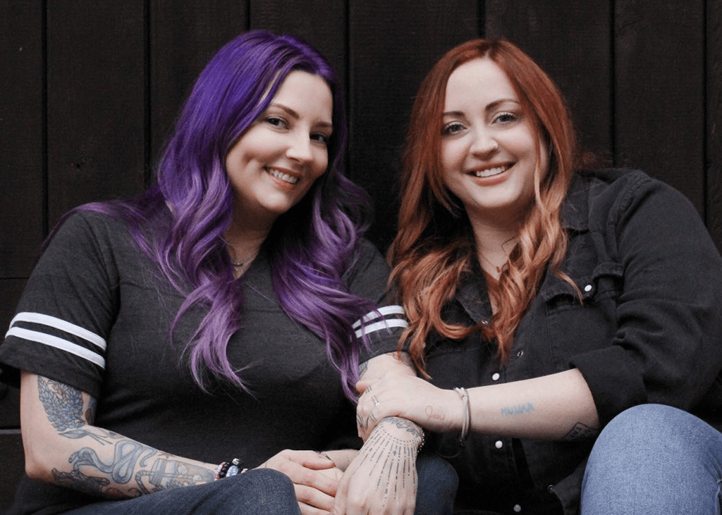 Madison poses for a photograph with her partner