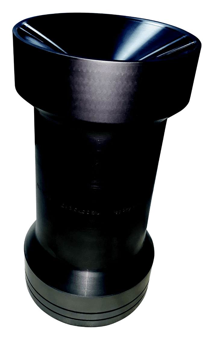 IMI EroSolve valve trim component with flared top and polished finish.