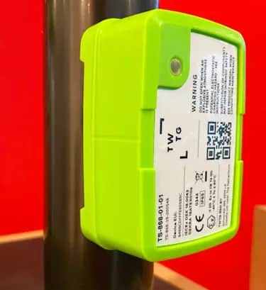 Example of a Temperature Sensor mounted through the internal magnets
