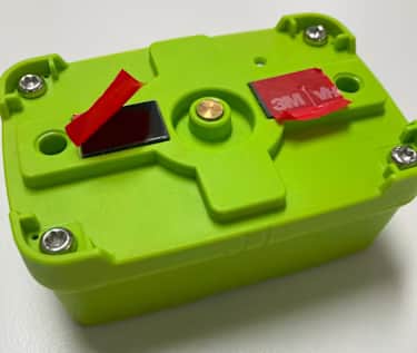 Example of the pelled adhesive in the NEON Temperature Sensor