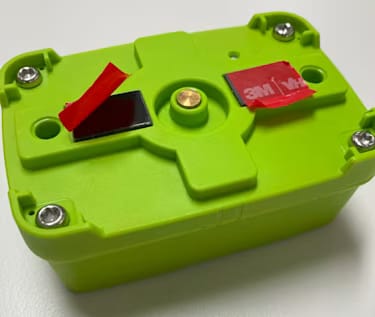 Example of the pelled adhesive in the NEON Temperature Sensor