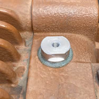 Adapter for chemical bonding glued to the asset