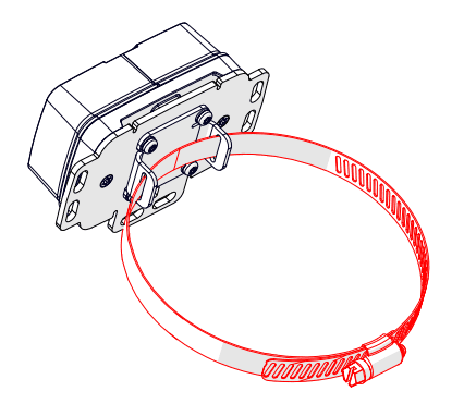 Installation using a band clamp