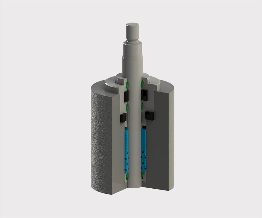 Cross-sectional view of IMI 100DPC EEeasy-Seal packing with internal sealing components.