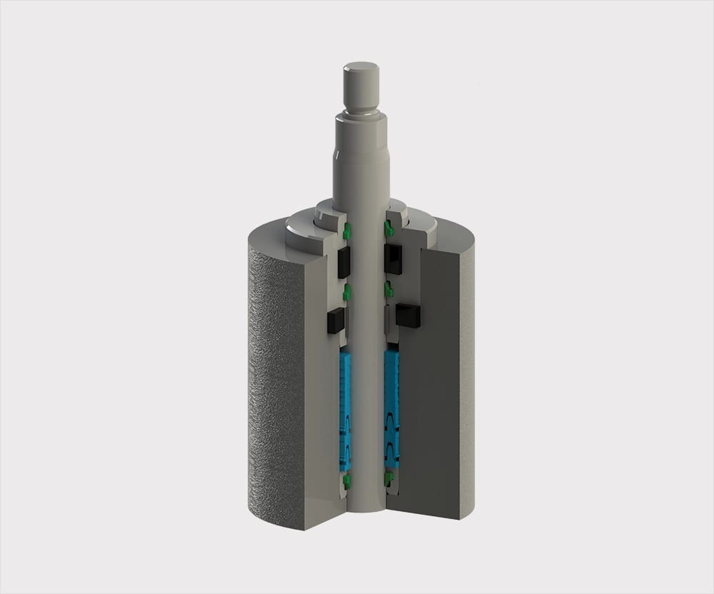 Cross-sectional view of IMI 100DPC EEeasy-Seal packing with internal sealing components.