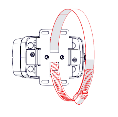 Schematic of NEON transmitter with band clamp