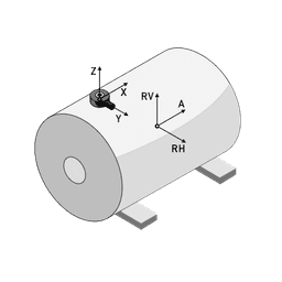 Horizontal machine mounting scheme