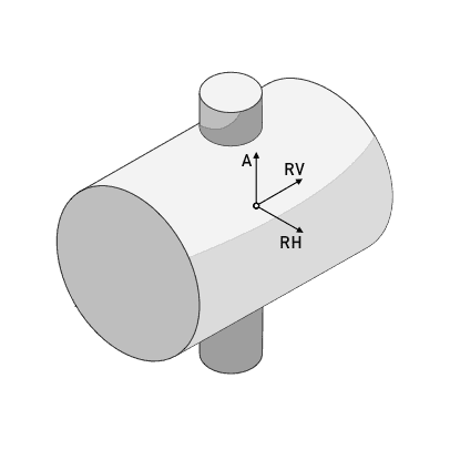 Axes orientation of a vertical asset