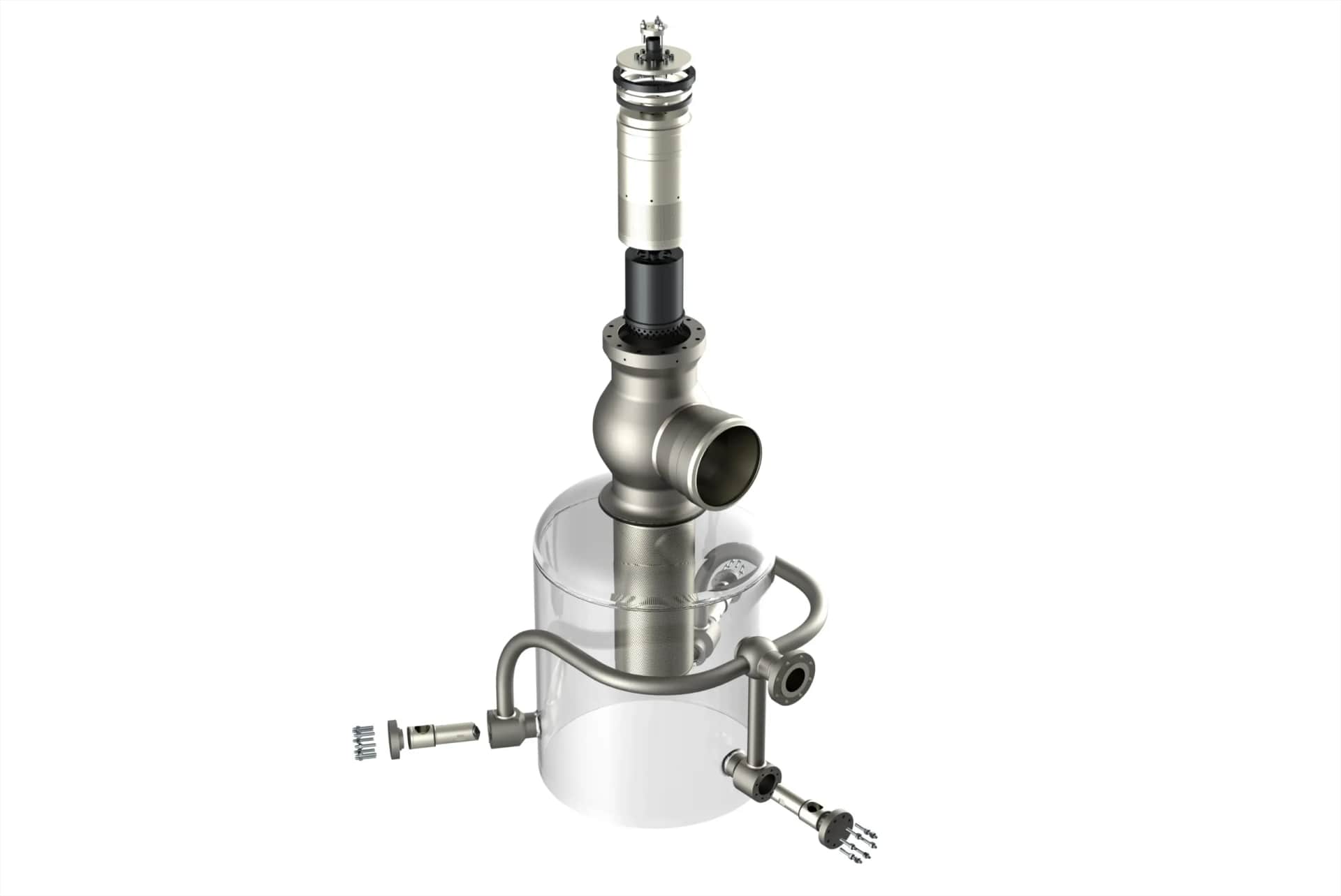 VLB3 conditioning valve with uniform body thickness, smooth transitions, and outlet flow separation.