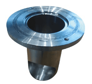 Removable seat basket for IMI CCI DRAG® valve, cylindrical with flange and mounting holes.