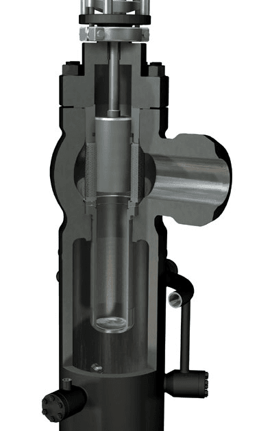 IMI CCI 100DHP DRAG® Control Valve in cross-section, showing internal flow control components.